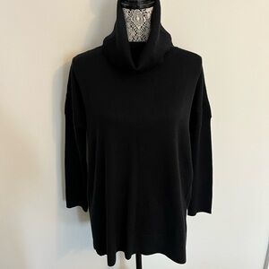 Black Turtleneck Oversized Women's Sweater